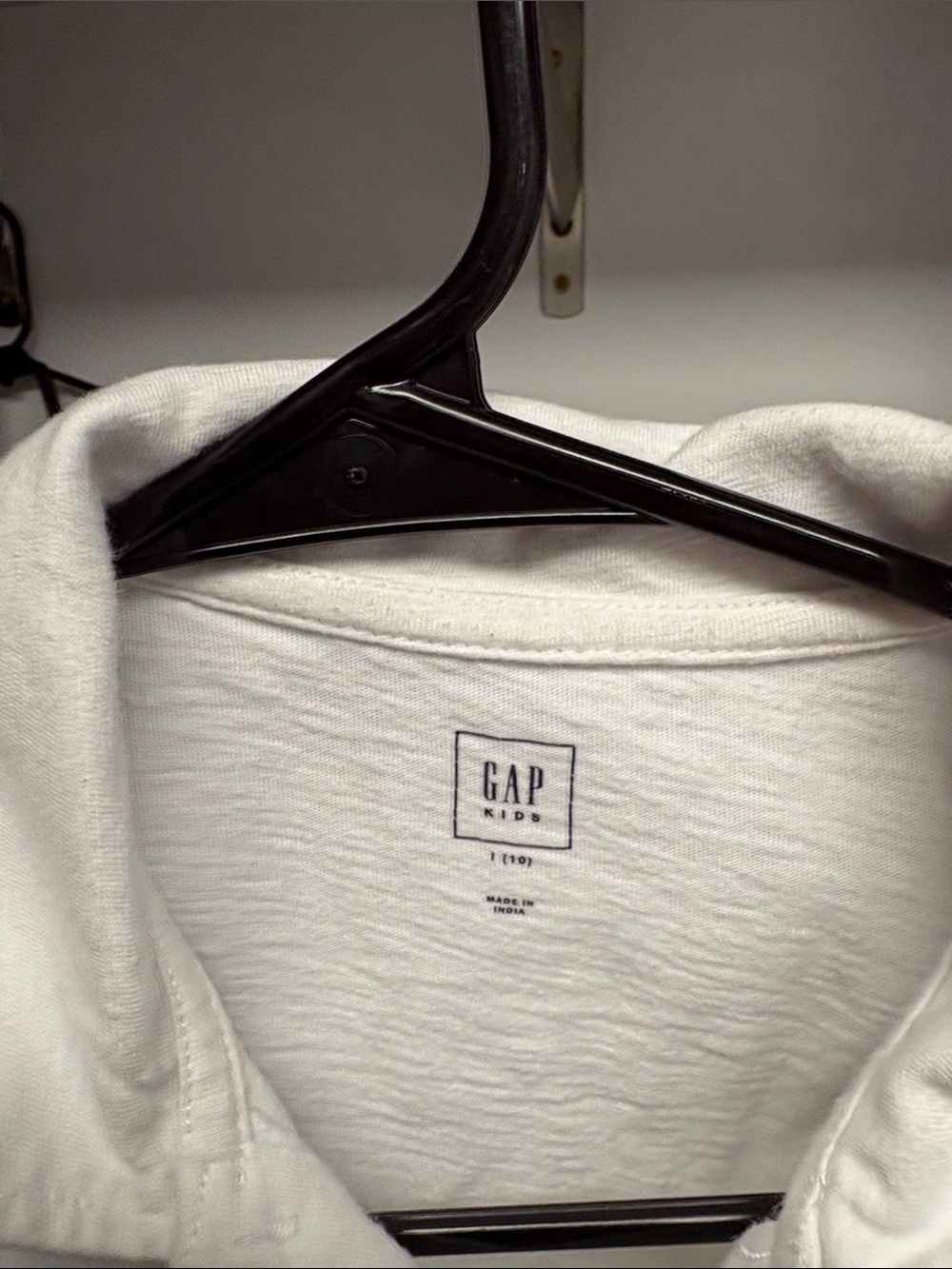 GAP Kids White Crew Tee with Logo Print